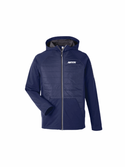 Navy Techno Lite hooded jacket