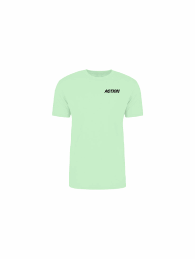 Mint tee with black logo