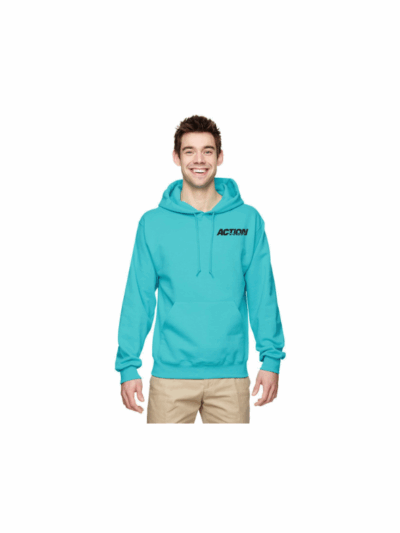 Scuba Blue hoodie Black logo