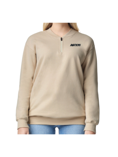 Sand quarter zip sweatshirt