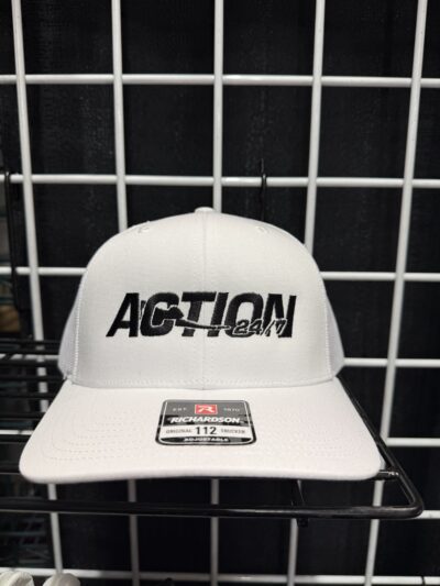 All White Snapback with black thread